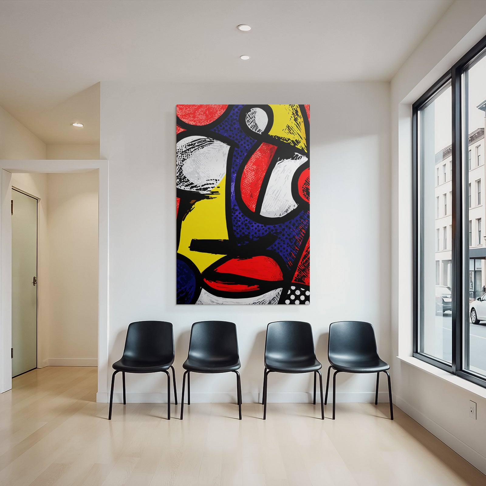 PopArt Abstrakte Farbenfrohe Komposition Inspiriert Von Und Expressionistischer Malerei