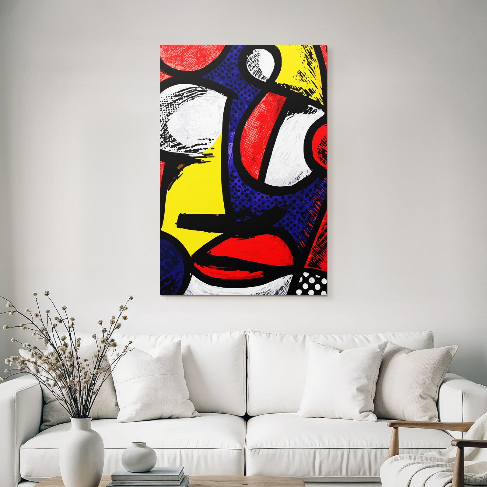 PopArt Abstrakte Farbenfrohe Komposition Inspiriert Von Und Expressionistischer Malerei