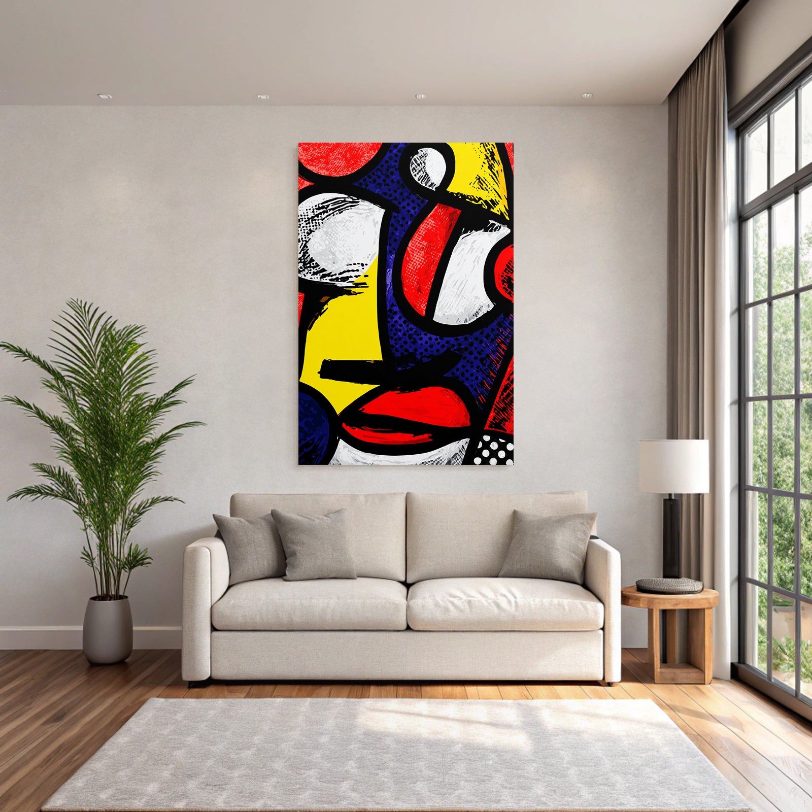 PopArt Abstrakte Farbenfrohe Komposition Inspiriert Von Und Expressionistischer Malerei