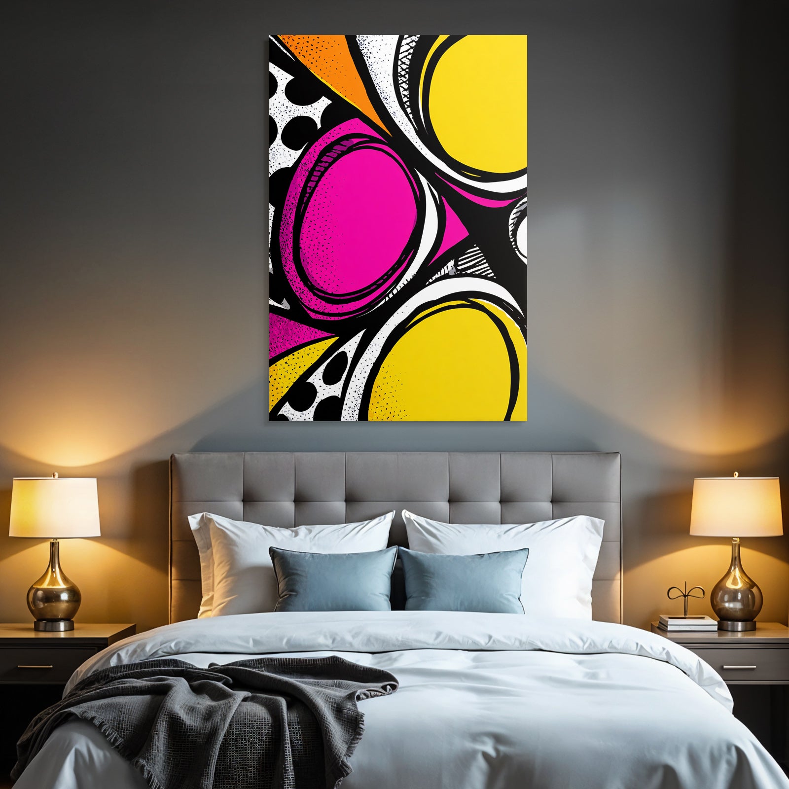 PopArt Abstraktes Design Mit Bunten Farben Stil