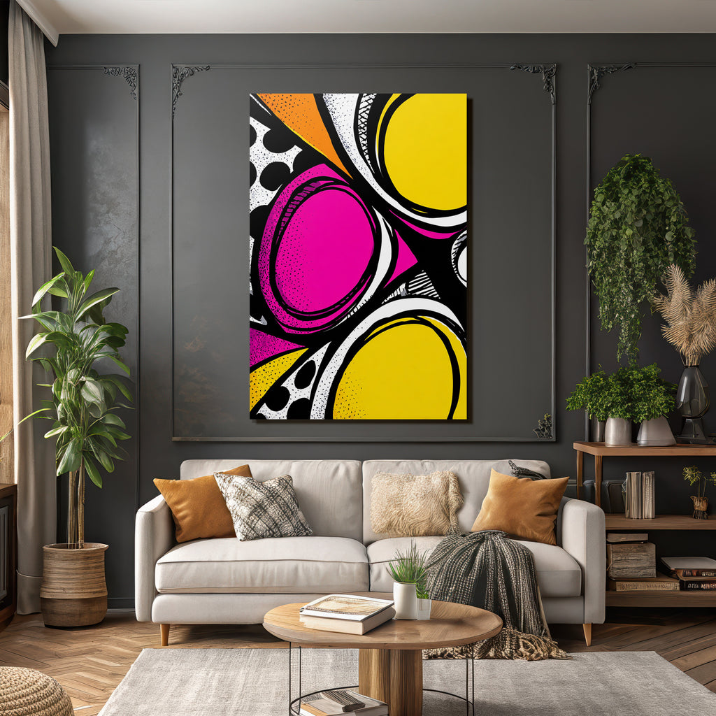 PopArt Abstraktes Design Mit Bunten Farben Stil