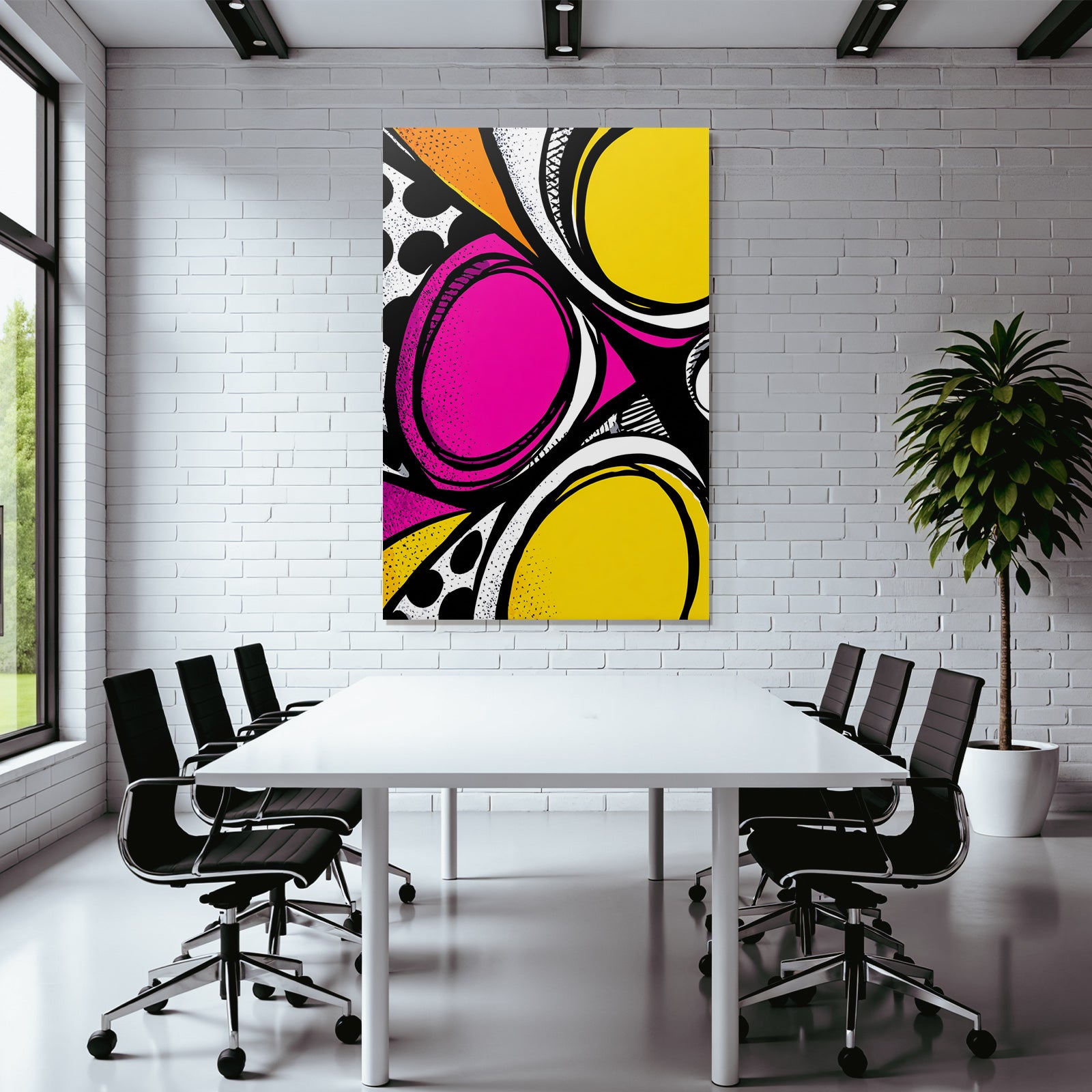 PopArt Abstraktes Design Mit Bunten Farben Stil