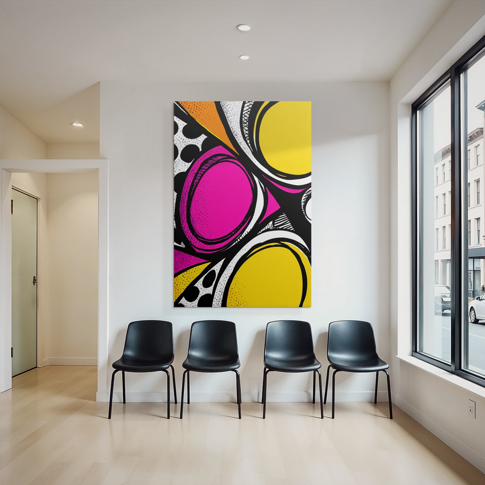 PopArt Abstraktes Design Mit Bunten Farben Stil
