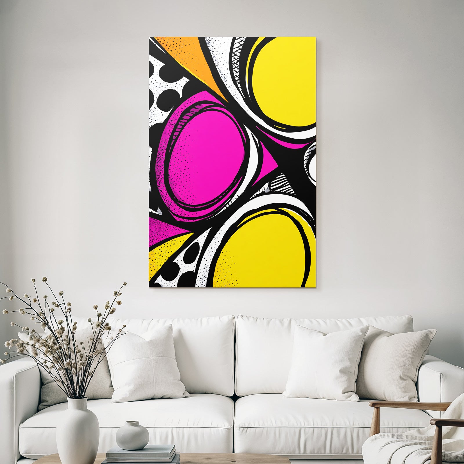 PopArt Abstraktes Design Mit Bunten Farben Stil