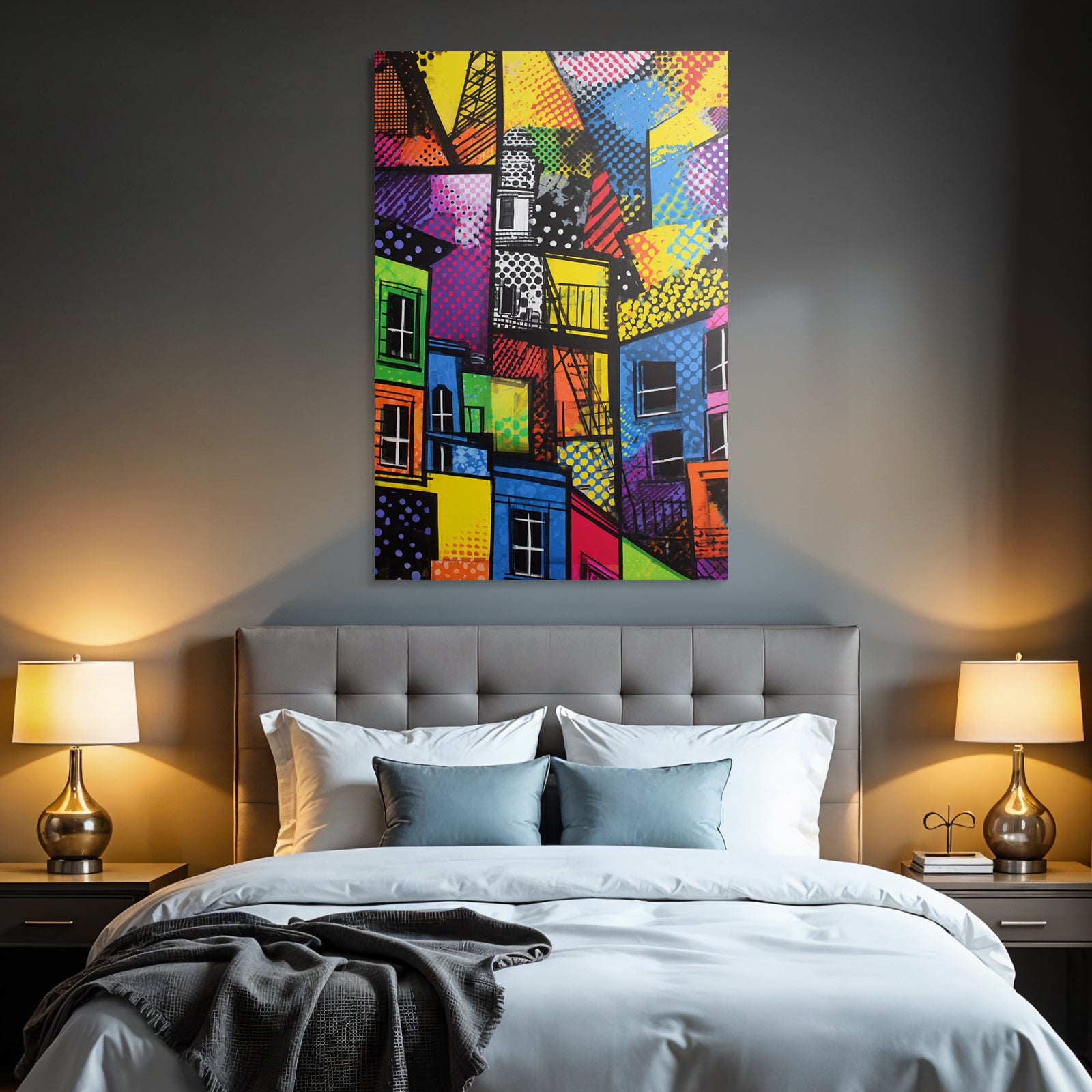 PopArt Bunte Abstrakte Stadtstruktur