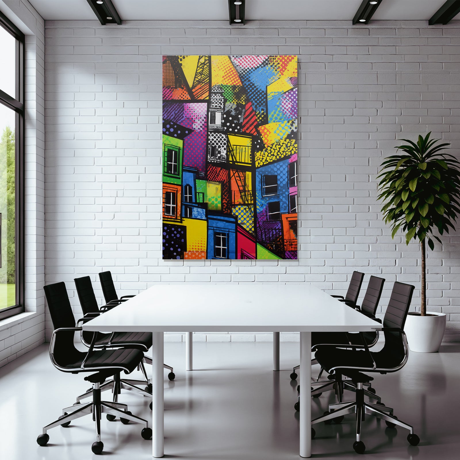 PopArt Bunte Abstrakte Stadtstruktur