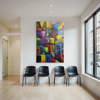 PopArt Bunte Abstrakte Stadtstruktur