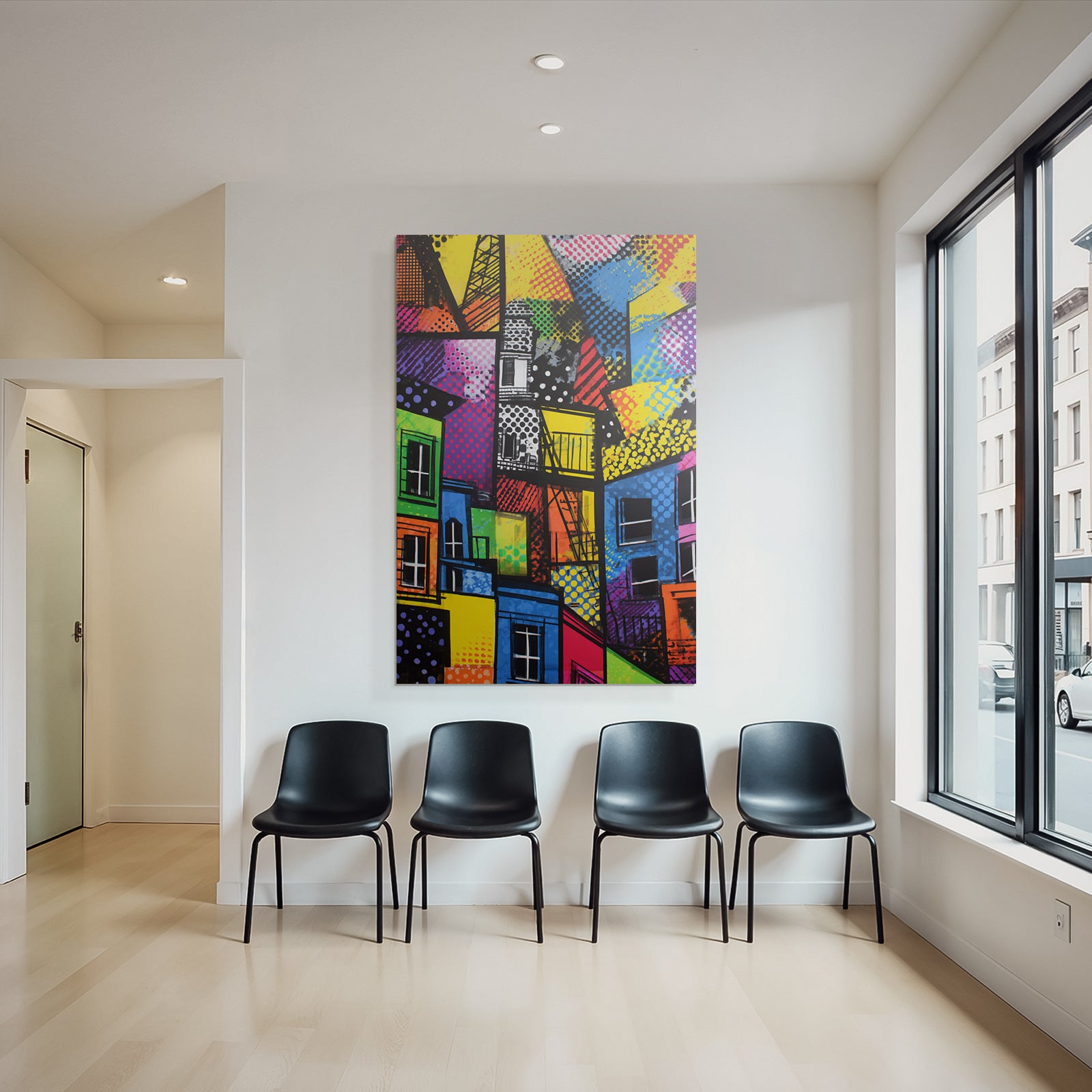PopArt Bunte Abstrakte Stadtstruktur