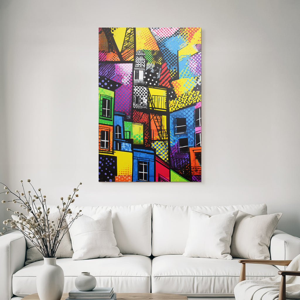 PopArt Bunte Abstrakte Stadtstruktur