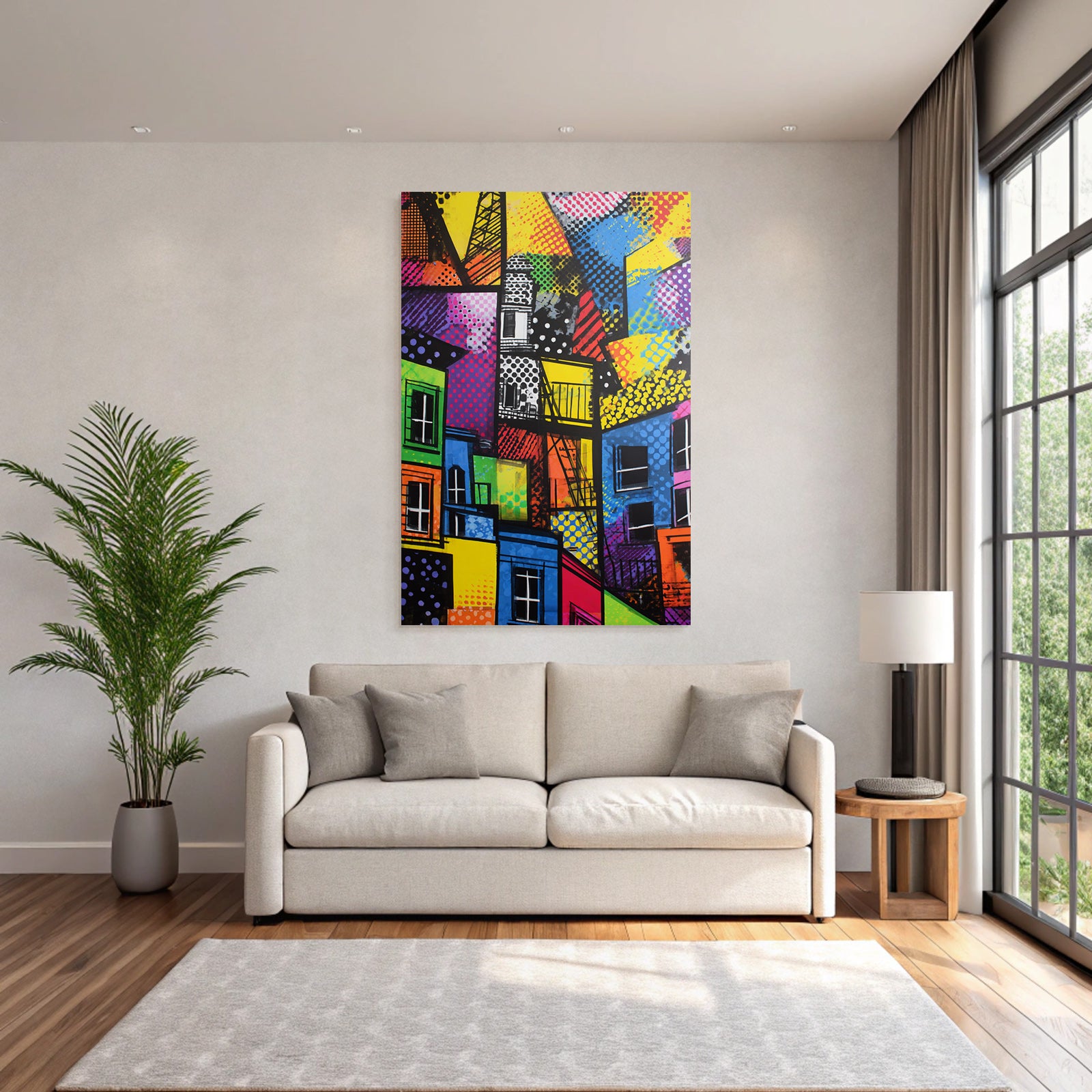 PopArt Bunte Abstrakte Stadtstruktur