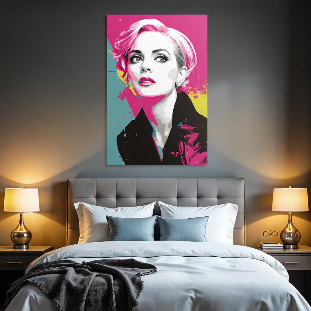 PopArt Bunte Moderne Fraünillustration Vintage Frisur