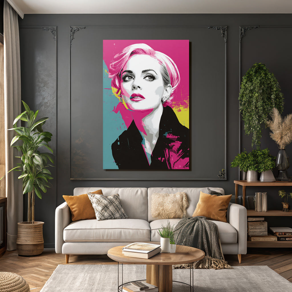 PopArt Bunte Moderne Fraünillustration Vintage Frisur
