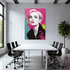 PopArt Bunte Moderne Fraünillustration Vintage Frisur