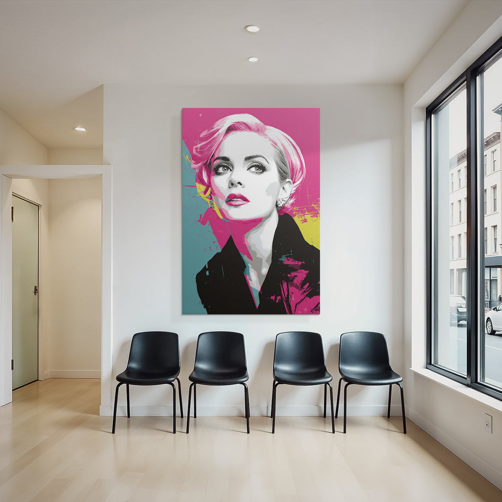 PopArt Bunte Moderne Fraünillustration Vintage Frisur