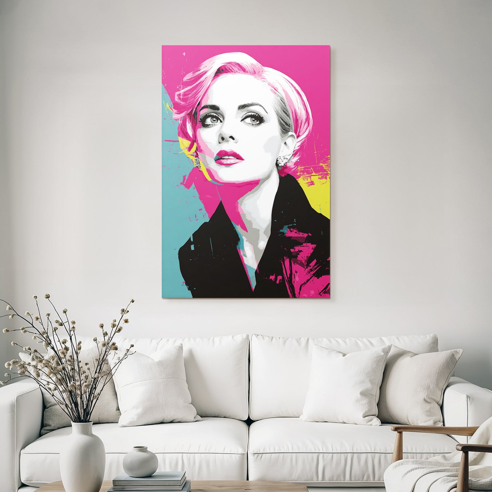 PopArt Bunte Moderne Fraünillustration Vintage Frisur