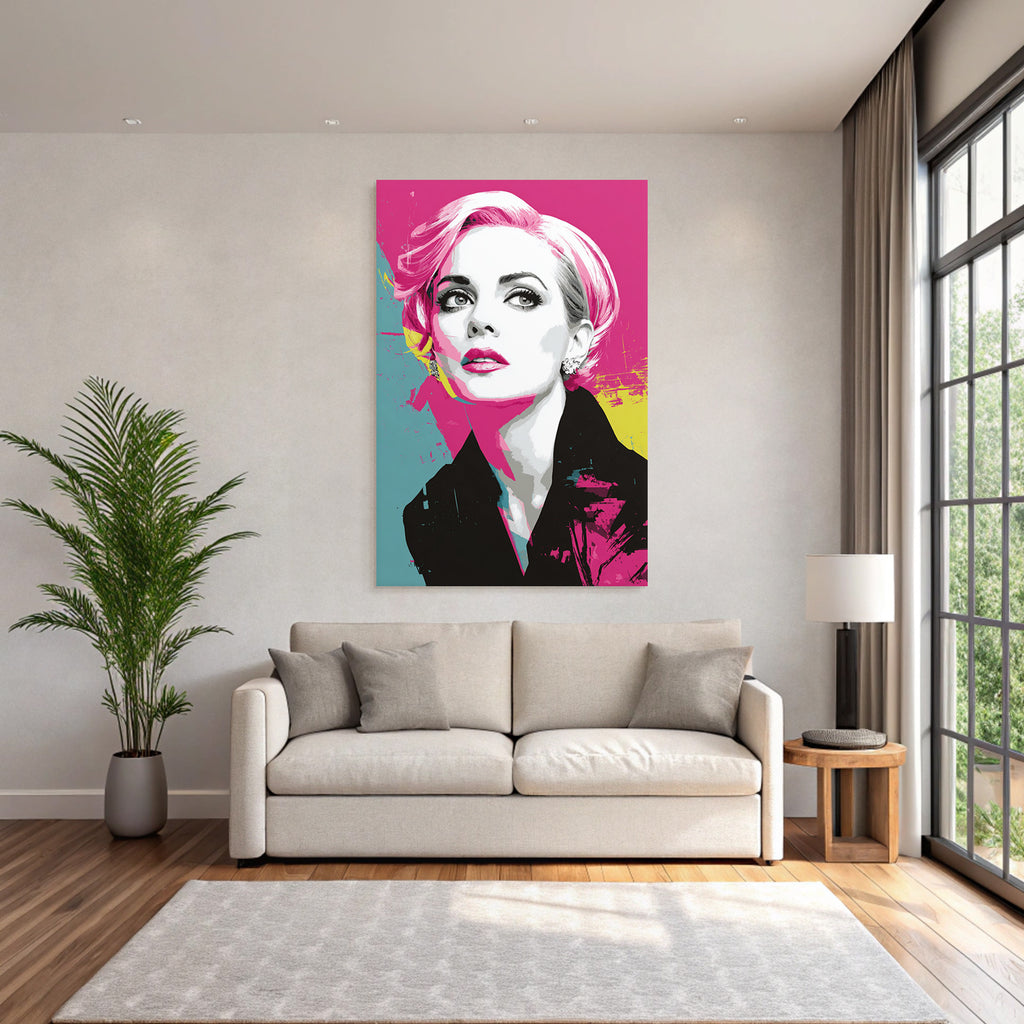 PopArt Bunte Moderne Fraünillustration Vintage Frisur
