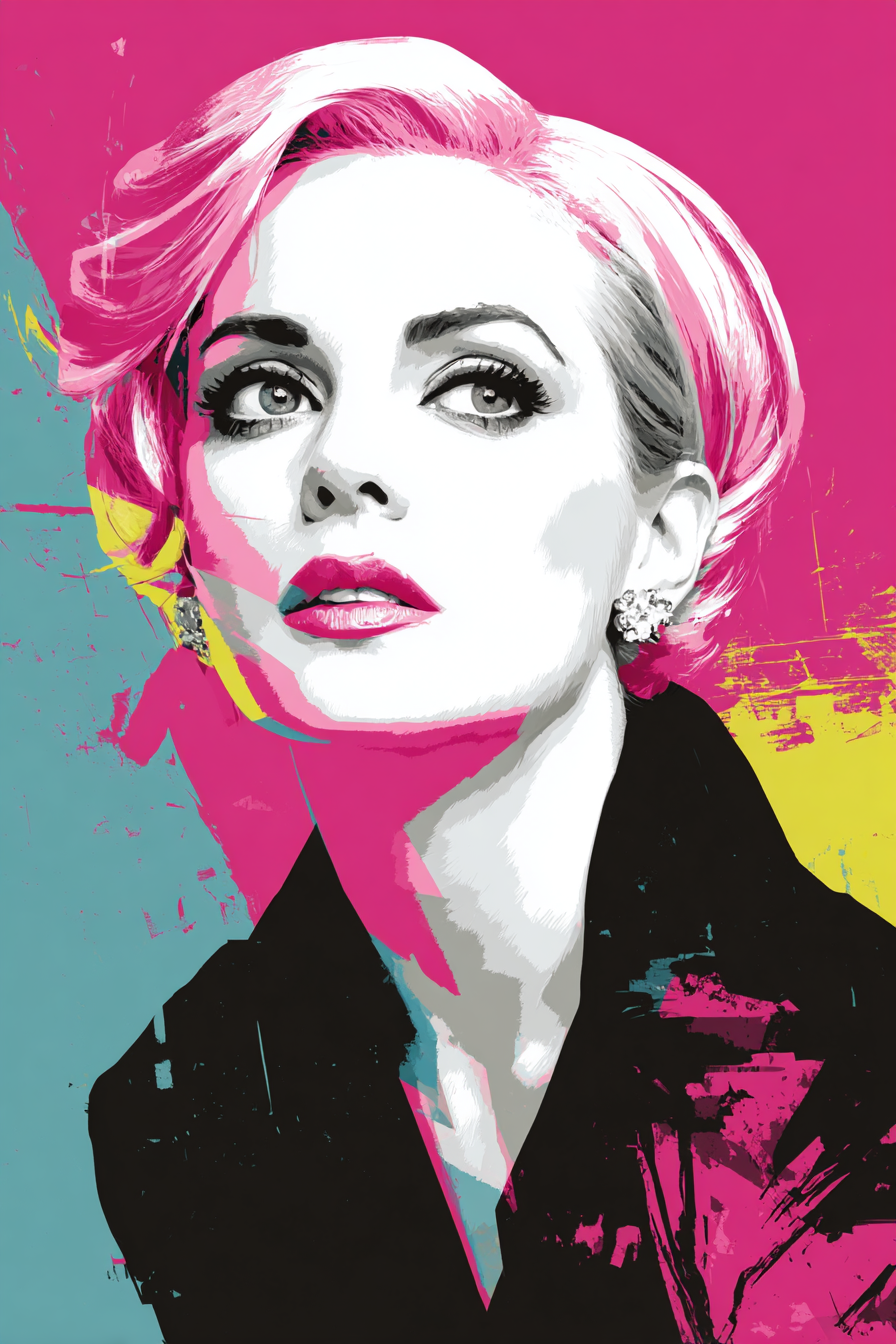 PopArt Bunte Moderne Fraünillustration Vintage Frisur | Pop Art | Stilrichtungen