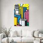 PopArt Bunte Stadtlandschaft Mit Grafik