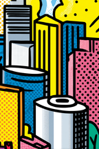 PopArt Bunte Stadtlandschaft Mit Grafik | Pop Art | Stilrichtungen