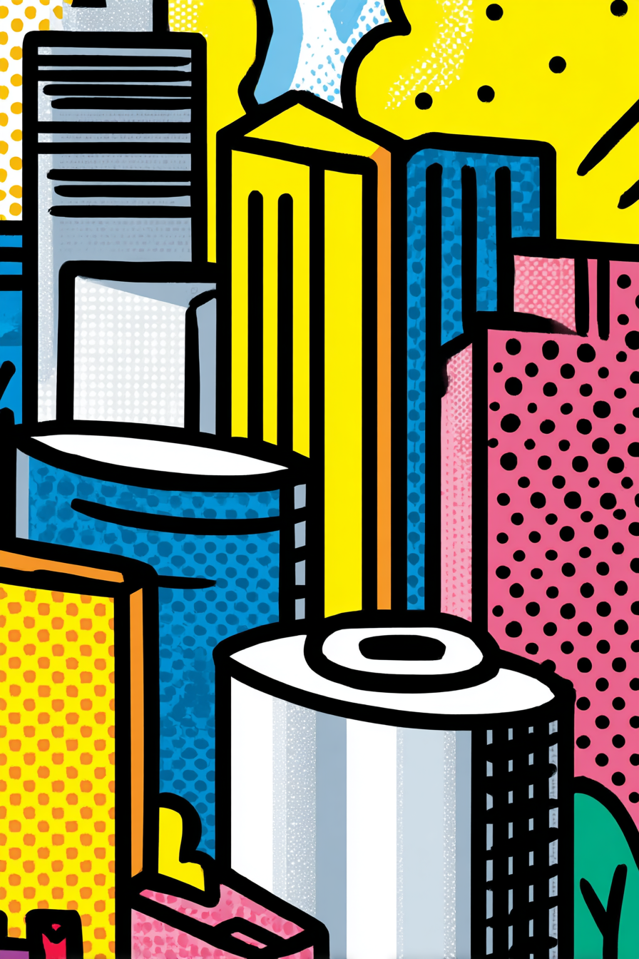 PopArt Bunte Stadtlandschaft Mit Grafik | Pop Art | Stilrichtungen