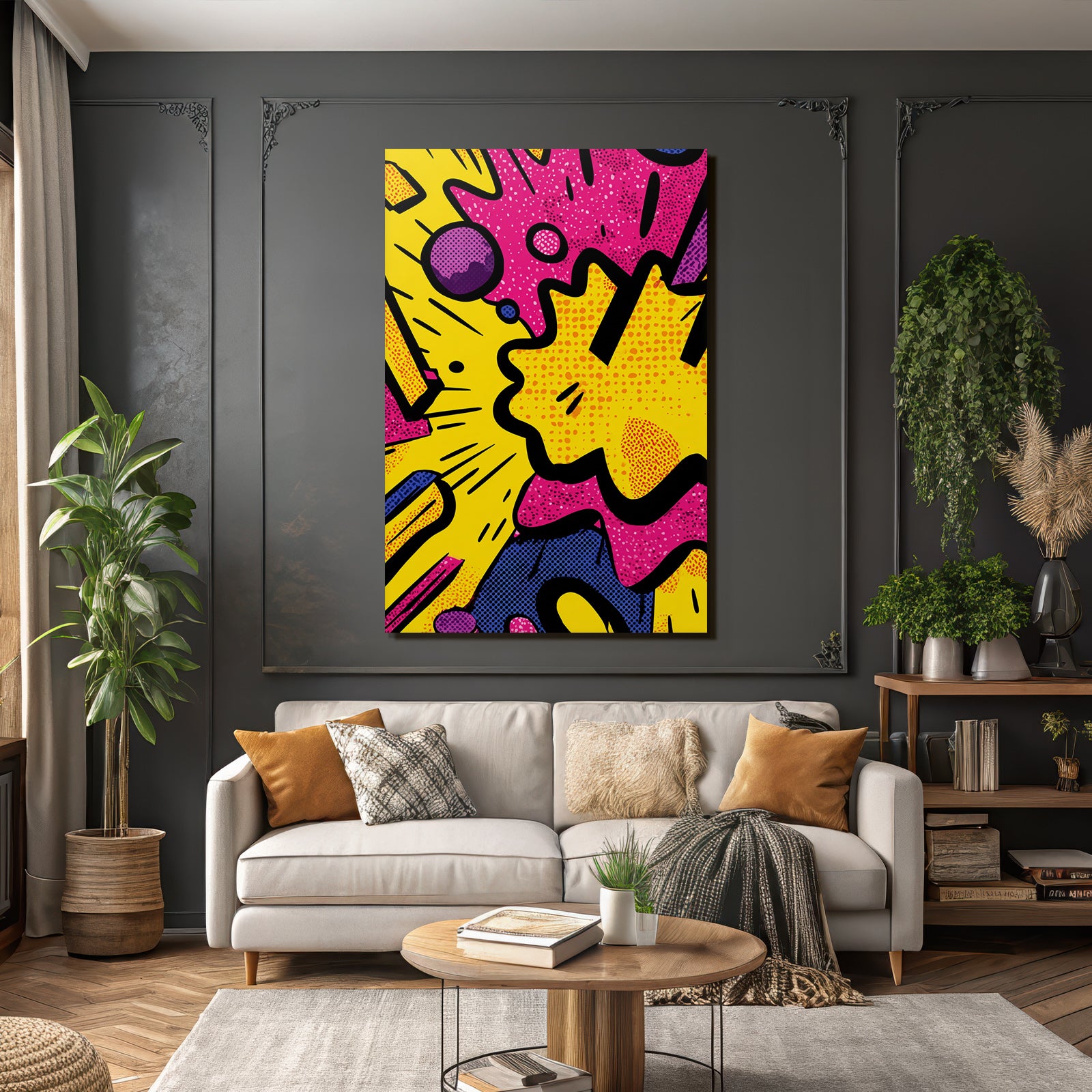 PopArt Buntes Comicstil Popart Dynamisches Design
