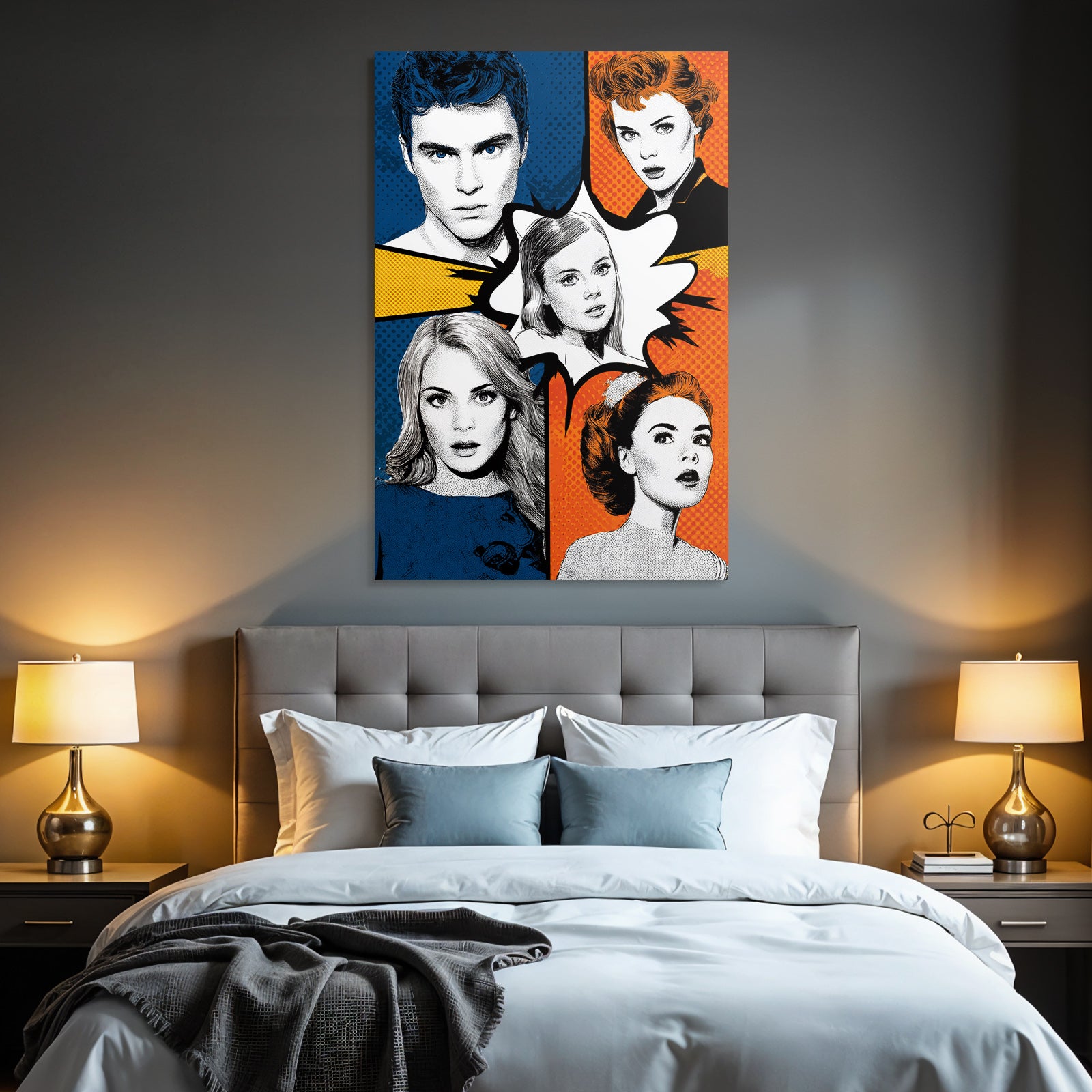 PopArt Comicbuchinspirierte Illustration Mit Dynamischem Layout Und Bunten Farben