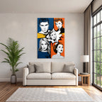 PopArt Comicbuchinspirierte Illustration Mit Dynamischem Layout Und Bunten Farben