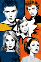 PopArt Comicbuchinspirierte Illustration Mit Dynamischem Layout Und Bunten Farben | Pop Art | Stilrichtungen