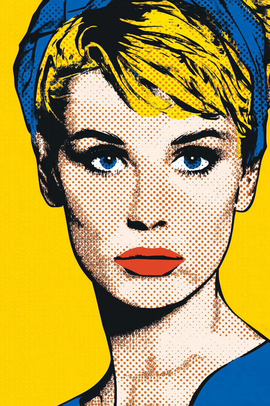 PopArt Fraünportrait Bunt Mit Halbtonpunkten | Pop Art | Stilrichtungen