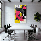 PopArt Grafikdesign Person Sitzt Mit Beinen Und Schuhwerk Vintage Wahltelefon