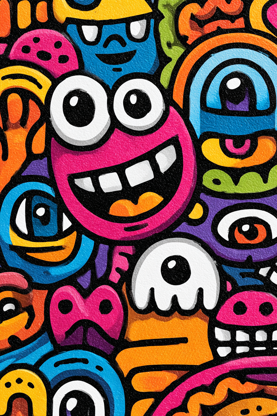 PopArt Lebendige Farbenfrohe Monster Illustration Im Cartoonstil | Pop Art | Stilrichtungen