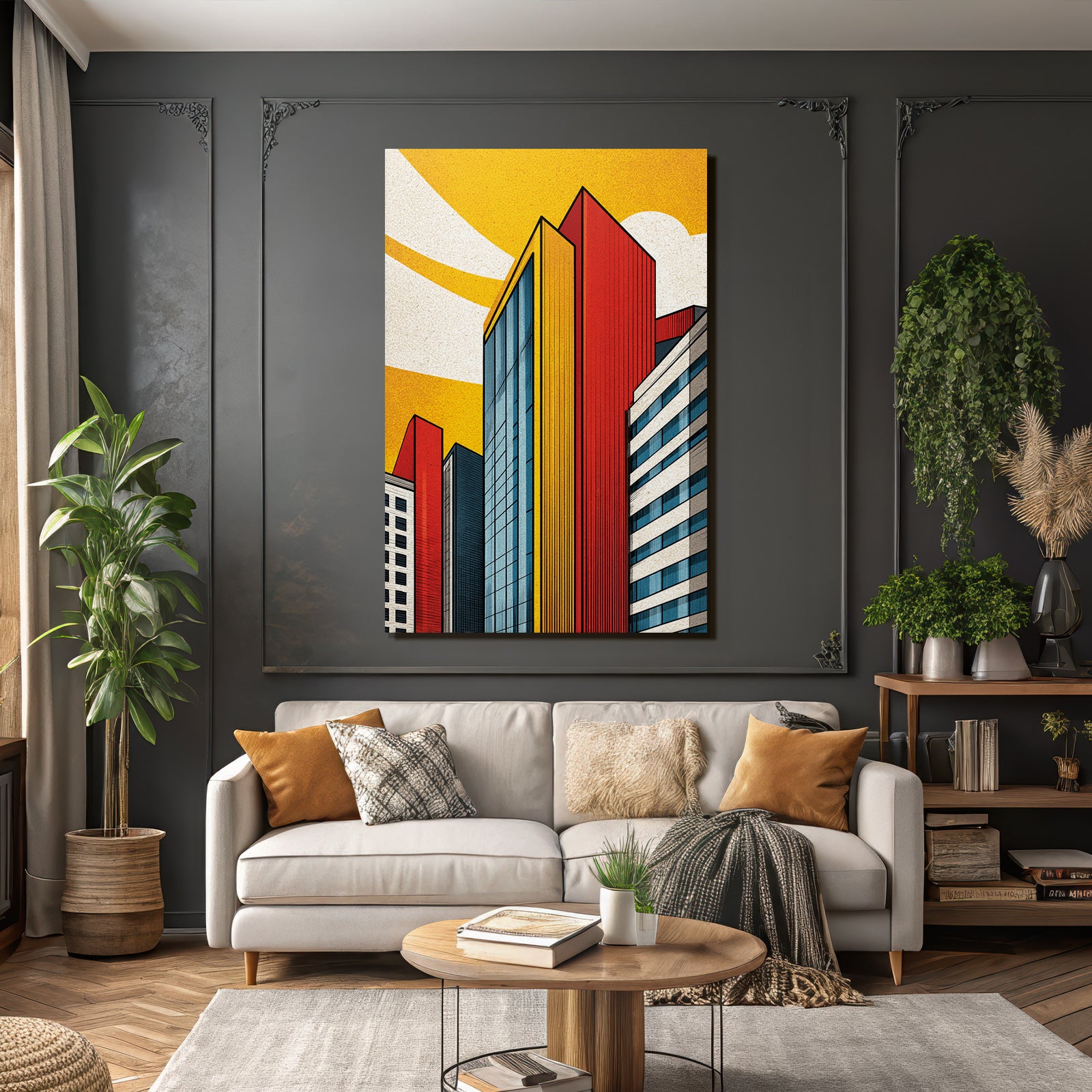 PopArt Moderne Gebaeude Stil