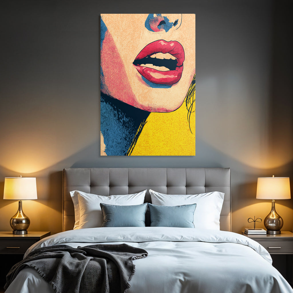 PopArt Stilisierte Lippen Illustration Im Popart Stil