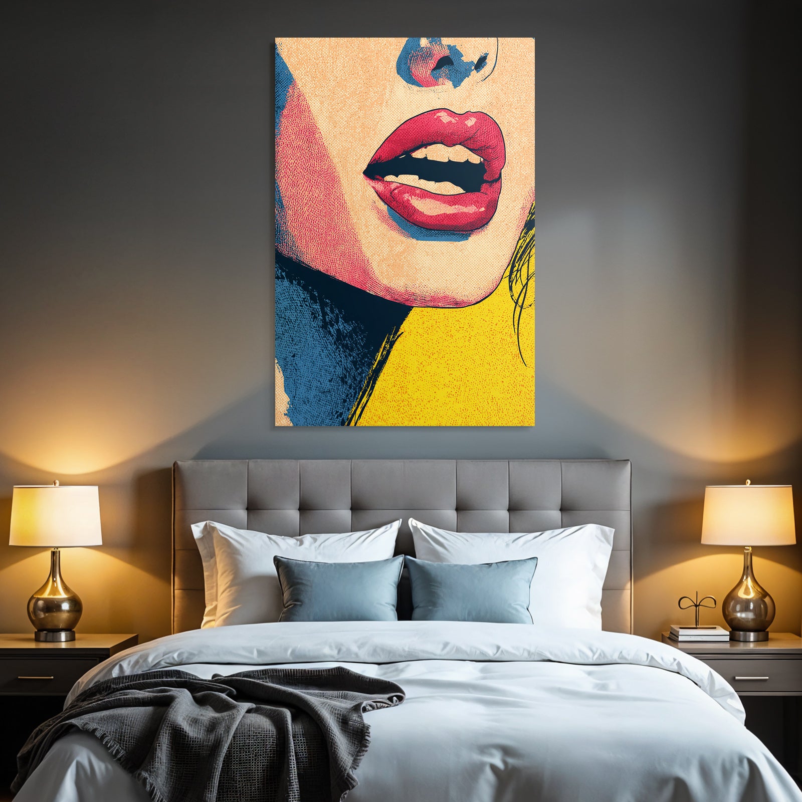 PopArt Stilisierte Lippen Illustration Im Popart Stil