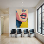PopArt Stilisierte Lippen Illustration Im Popart Stil