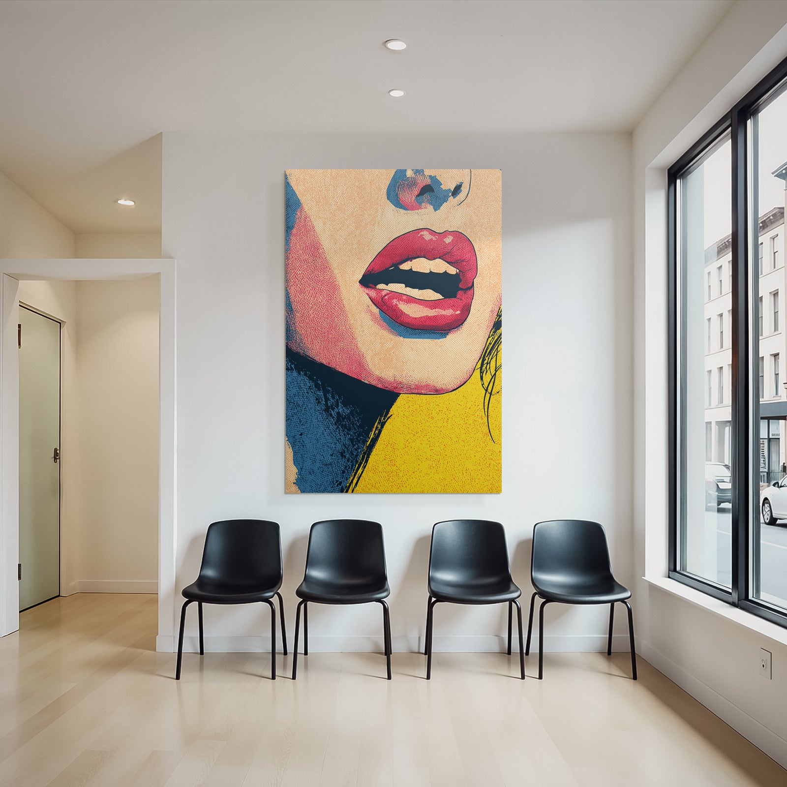 PopArt Stilisierte Lippen Illustration Im Popart Stil