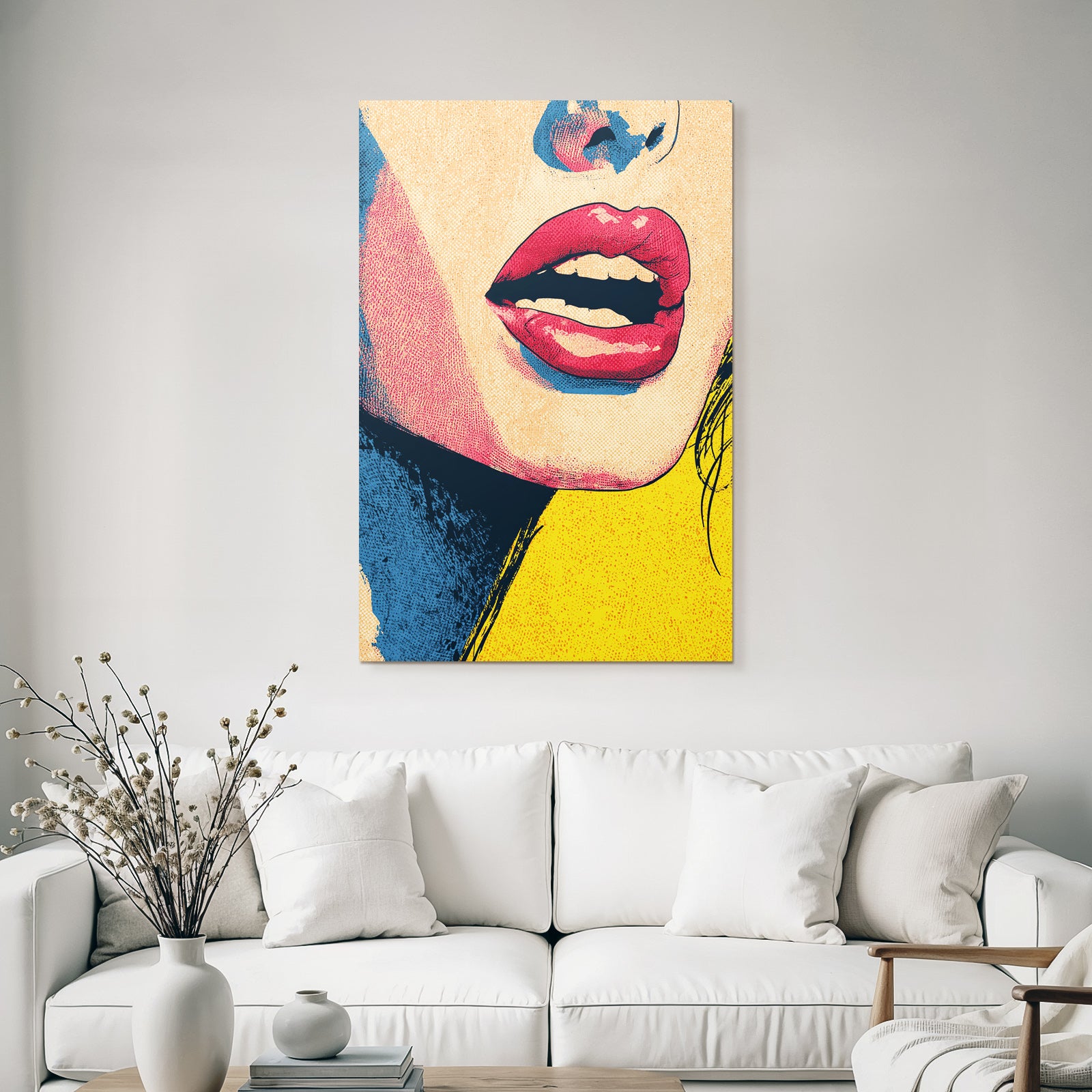 PopArt Stilisierte Lippen Illustration Im Popart Stil