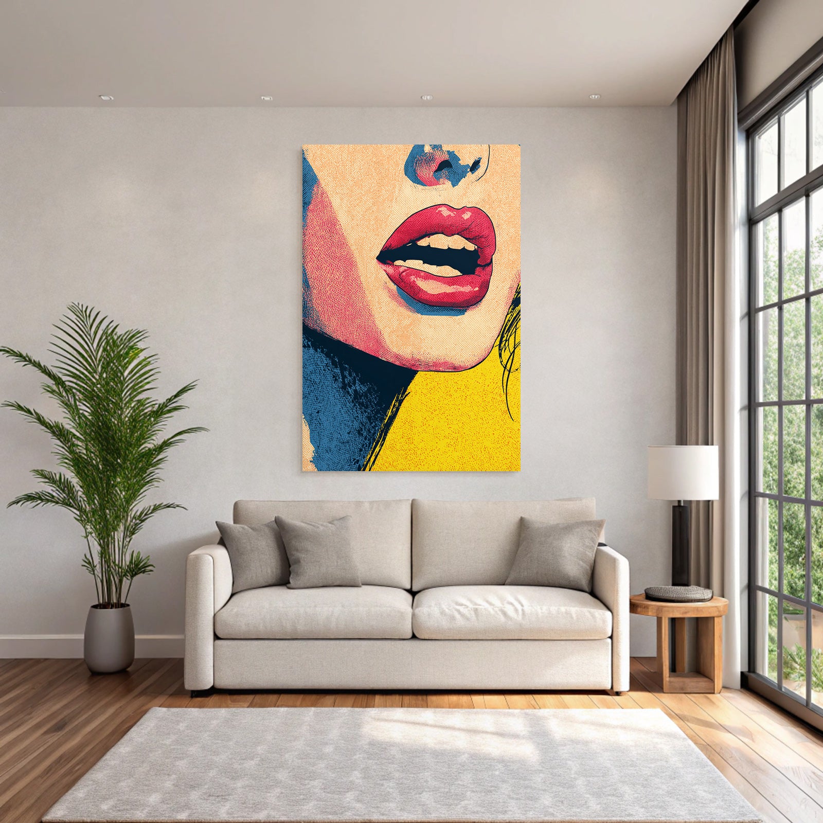 PopArt Stilisierte Lippen Illustration Im Popart Stil