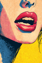 PopArt Stilisierte Lippen Illustration Im Popart Stil | Pop Art | Stilrichtungen