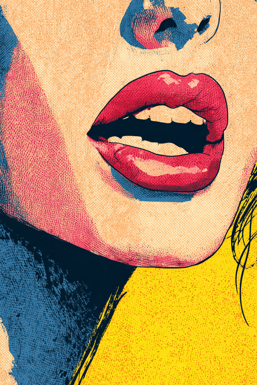 PopArt Stilisierte Lippen Illustration Im Popart Stil | Pop Art | Stilrichtungen