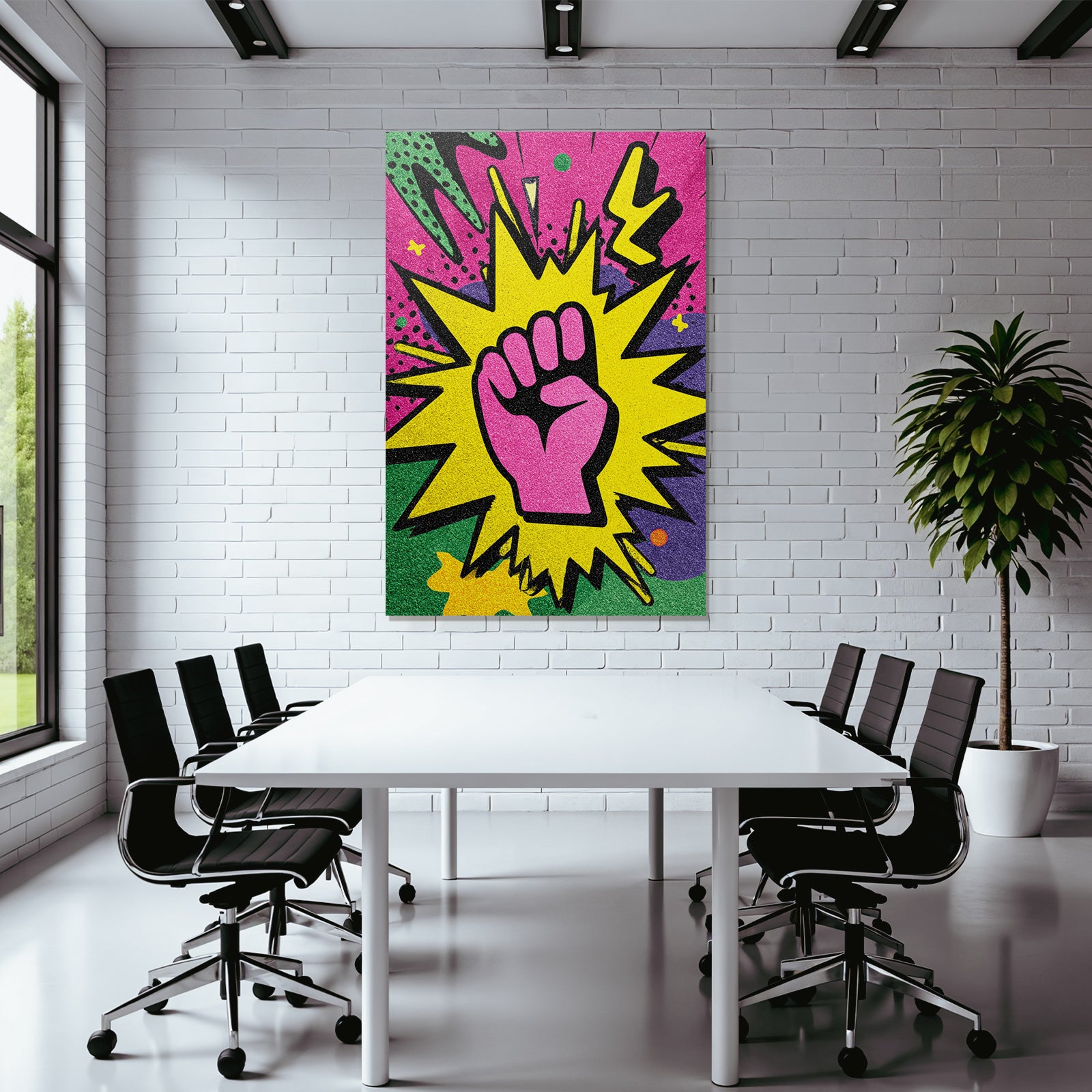 PopArt Erhobene Faust Empowerment Und Aktivismus Bunte Grafiken