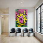 PopArt Erhobene Faust Empowerment Und Aktivismus Bunte Grafiken