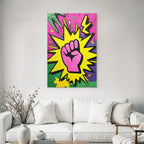 PopArt Erhobene Faust Empowerment Und Aktivismus Bunte Grafiken