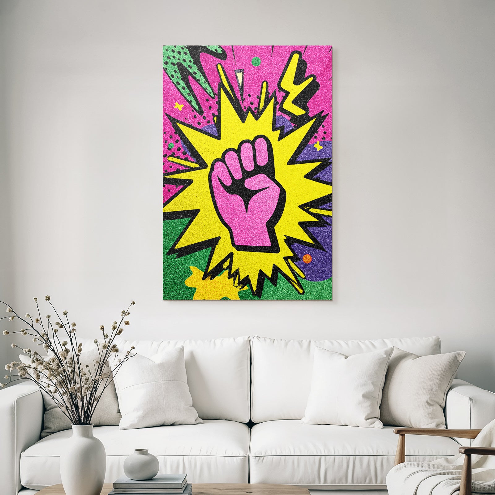 PopArt Erhobene Faust Empowerment Und Aktivismus Bunte Grafiken