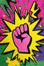 PopArt Erhobene Faust Empowerment Und Aktivismus Bunte Grafiken | Pop Art | Stilrichtungen