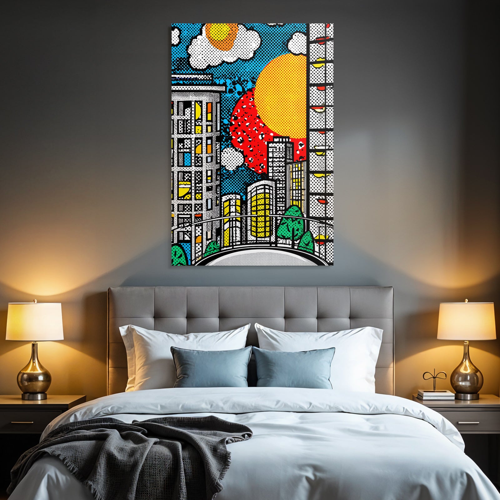 PopArt Lebendige Stadtlandschaft
