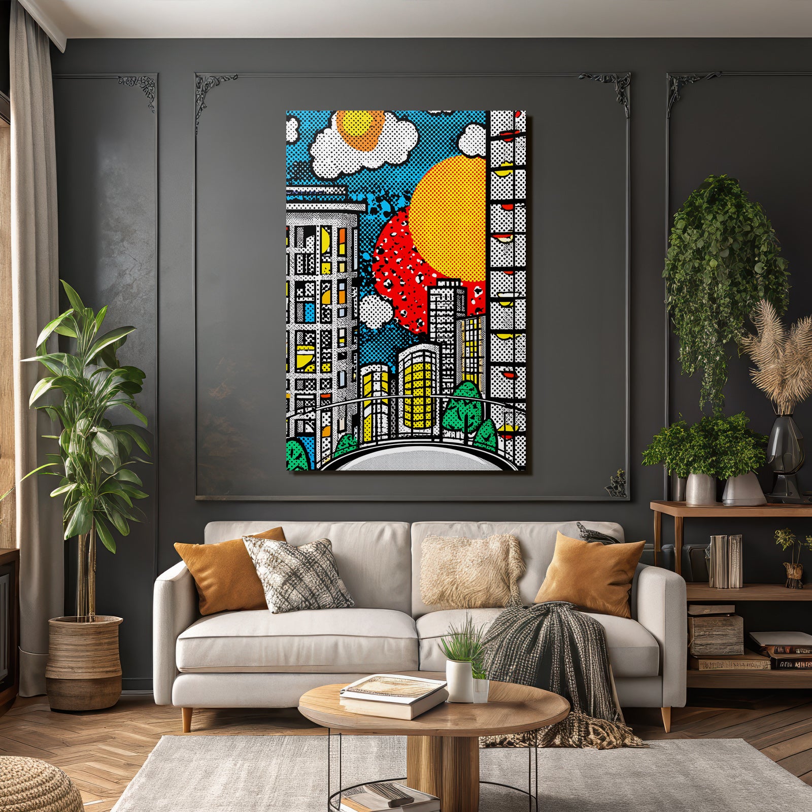 PopArt Lebendige Stadtlandschaft