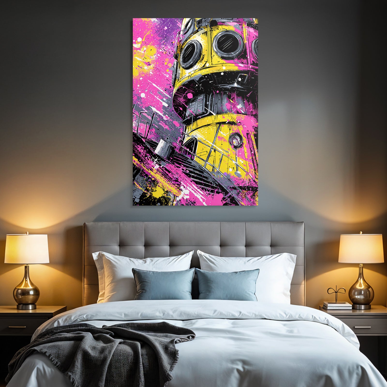 PopArt Leuchtturm Oder Plattform Kunst Moderner Grafikstil