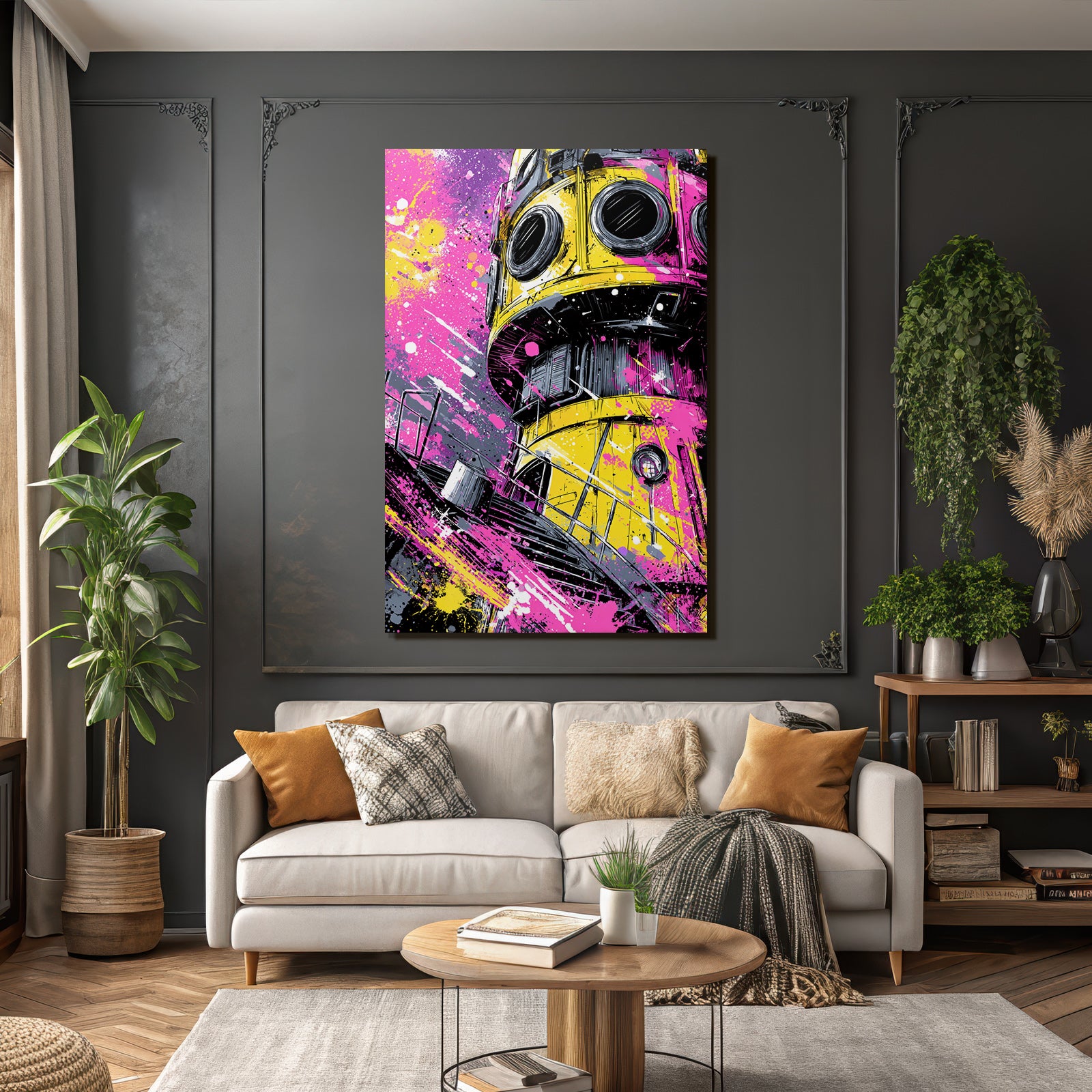 PopArt Leuchtturm Oder Plattform Kunst Moderner Grafikstil