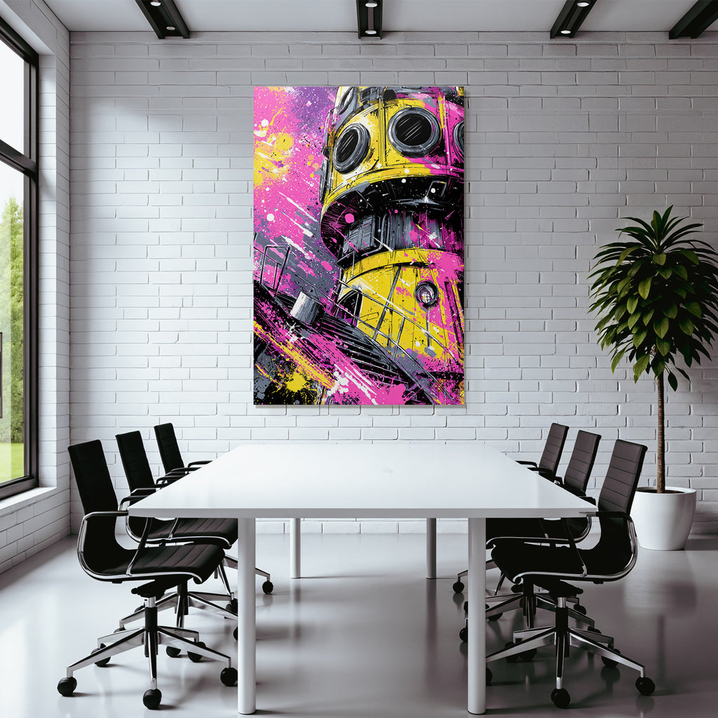 PopArt Leuchtturm Oder Plattform Kunst Moderner Grafikstil